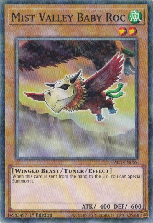 Image for Mist Valley Baby Roc (Duel Terminal) (HAC1-EN059) (Hidden Arsenal: Chapter 1) - YuGiOh