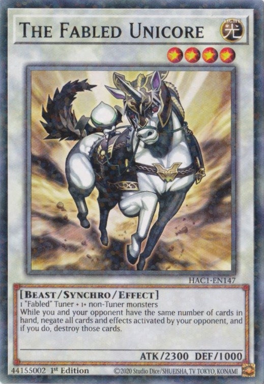 Image for The Fabled Unicore (Duel Terminal) (HAC1-EN147) (Hidden Arsenal: Chapter 1) - YuGiOh