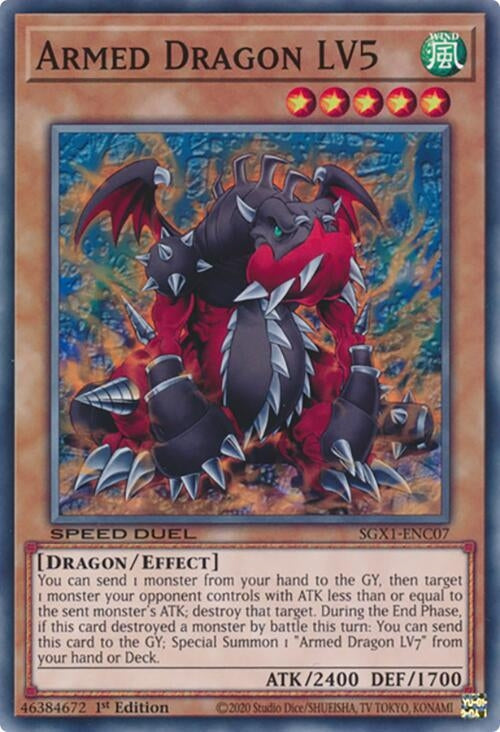 Image for Armed Dragon LV5 (SGX1-ENC07) (Speed Duel GX: Duel Academy Box) - YuGiOh