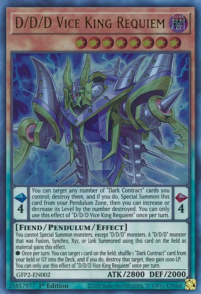 Image for D/D/D Vice King Requiem (GFP2-EN002) (Ghosts From the Past: The 2nd Haunting) - YuGiOh