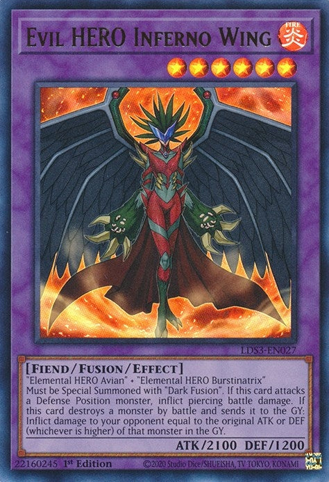 Image for Evil HERO Inferno Wing (LDS3-EN027) (Legendary Duelists: Season 3) - YuGiOh