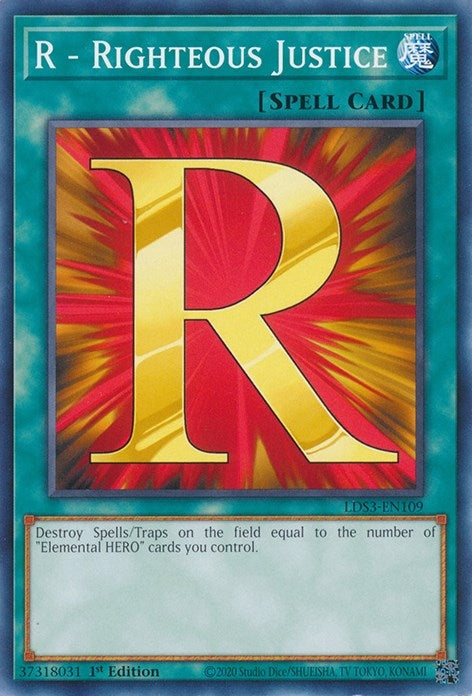 Image for R - Righteous Justice (LDS3-EN109) (Legendary Duelists: Season 3) - YuGiOh
