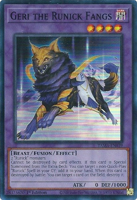 Image for Geri the Runick Fangs (TAMA-EN039) (Tactical Masters) - YuGiOh