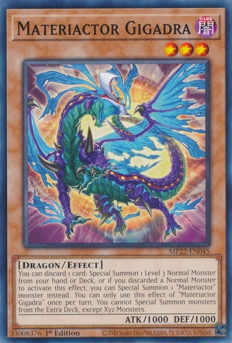 Image for Materiactor Gigadra (MP22-EN045) (2022 Tin of the Pharaoh's Gods) - YuGiOh