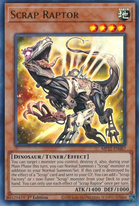 Image for Scrap Raptor (MP22-EN067) (2022 Tin of the Pharaoh's Gods) - YuGiOh