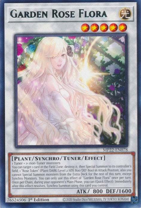 Image for Garden Rose Flora (MP22-EN078) (2022 Tin of the Pharaoh's Gods) - YuGiOh