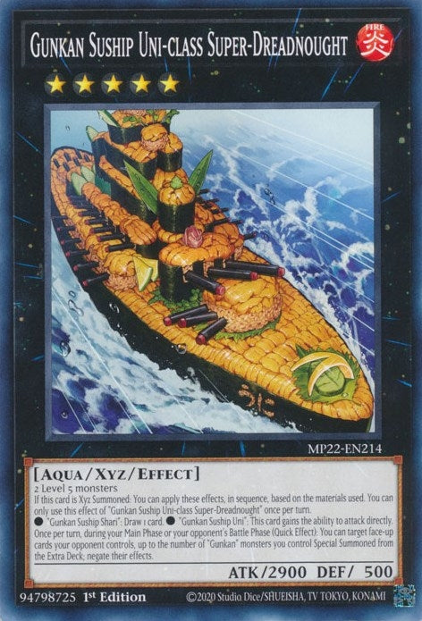 Image for Gunkan Suship Uni-class Super-Dreadnought (MP22-EN214) (2022 Tin of the Pharaoh's Gods) - YuGiOh