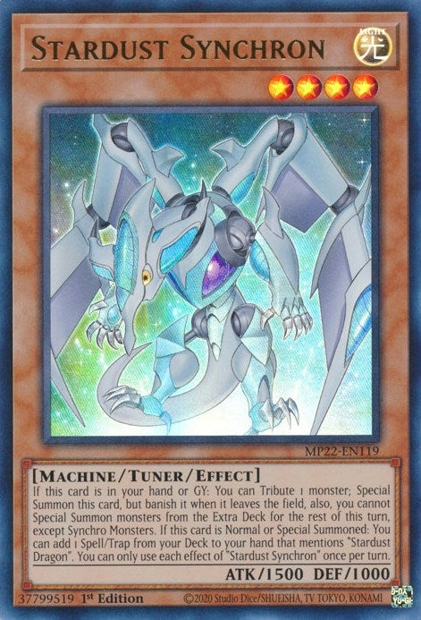 Image for Stardust Synchron (MP22-EN119) (2022 Tin of the Pharaoh's Gods) - YuGiOh
