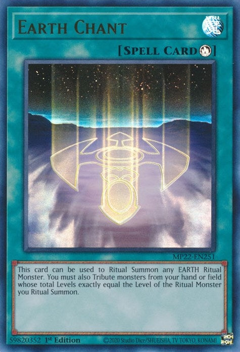 Image for Earth Chant (MP22-EN251) (2022 Tin of the Pharaoh's Gods) - YuGiOh