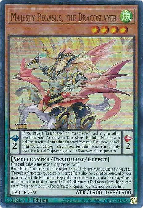 Image for Majesty Pegasus, the Dracoslayer (DABL-EN023) (Darkwing Blast) - YuGiOh