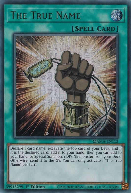 Image for The True Name (Ultra Pharaoh's Rare) (MAMA-EN113) (Magnificent Mavens) - YuGiOh
