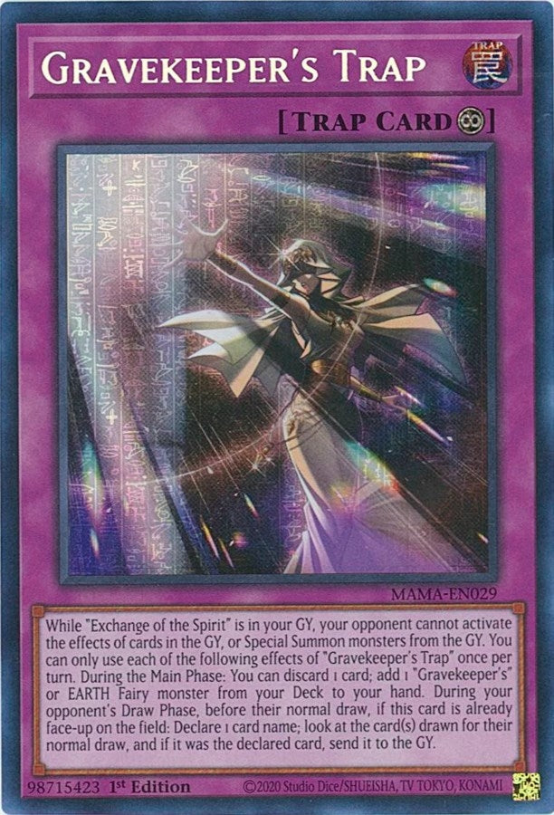 Image for Gravekeeper's Trap (Secret Pharaoh's Rare) (MAMA-EN029) (Magnificent Mavens) - YuGiOh