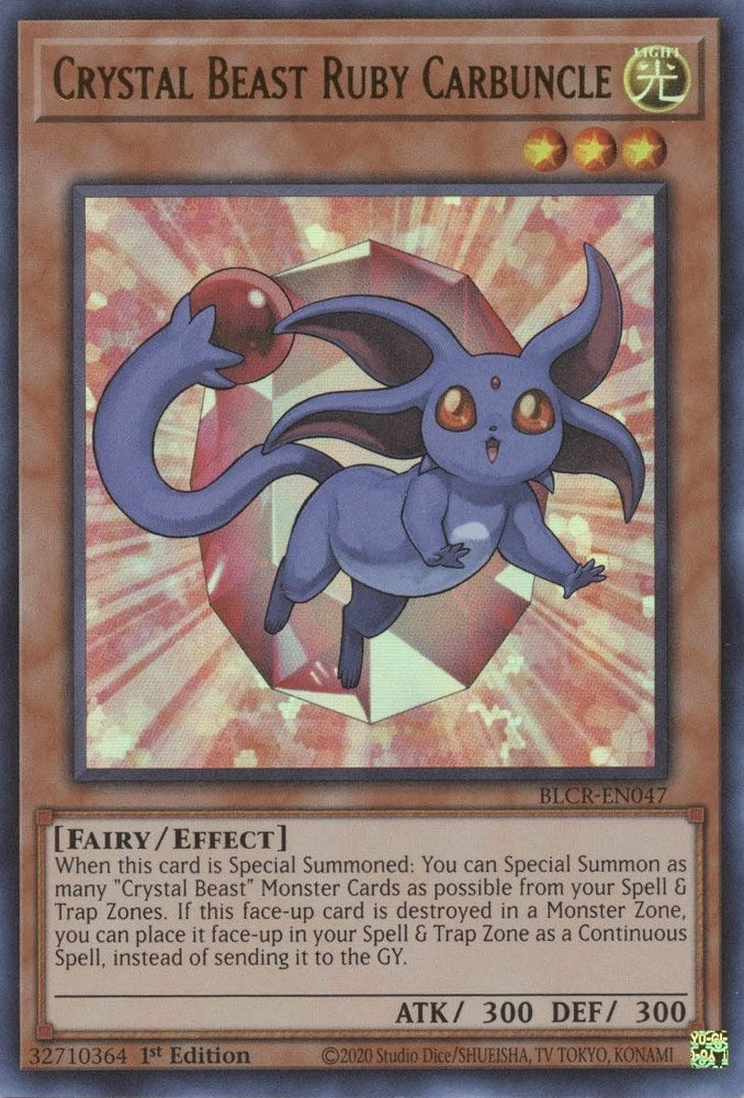 Image for Crystal Beast Ruby Carbuncle (BLCR-EN047) (Battles of Legend: Crystal Revenge) - YuGiOh