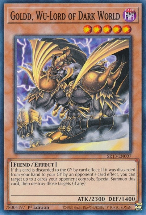 Image for Goldd, Wu-Lord of Dark World (SR13-EN007) (Structure Deck: Dark World) - YuGiOh