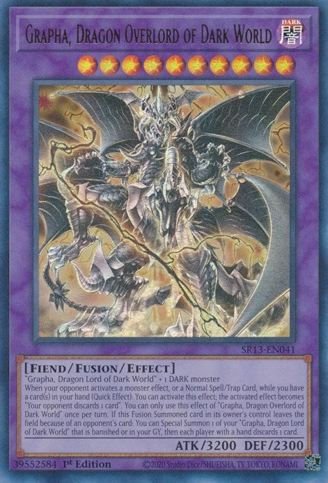 Image for Grapha, Dragon Overlord of Dark World (SR13-EN041) (Structure Deck: Dark World) - YuGiOh
