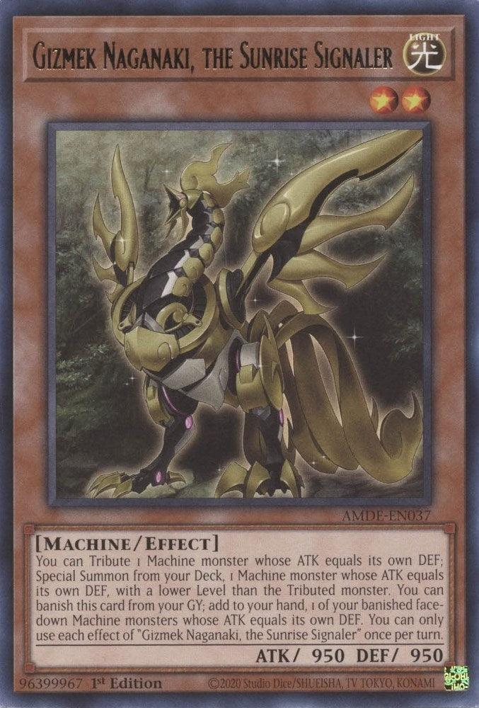 Image for Gizmek Naganaki, the Sunrise Signaler (AMDE-EN037) (Amazing Defenders) - YuGiOh