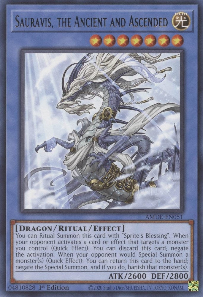 Image for Sauravis, the Ancient and Ascended (AMDE-EN051) (Amazing Defenders) - YuGiOh