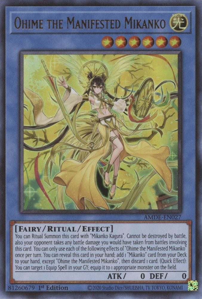 Image for Ohime the Manifested Mikanko (AMDE-EN027) (Amazing Defenders) - YuGiOh