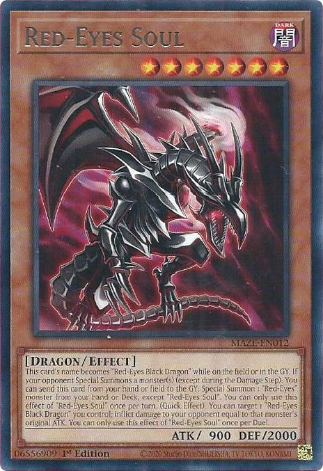 Image for Red-Eyes Soul (MAZE-EN012) (Maze of Memories) - YuGiOh