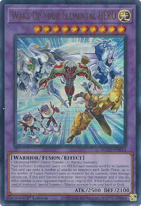 Image for Wake Up Your Elemental HERO (MAZE-EN014) (Maze of Memories) - YuGiOh