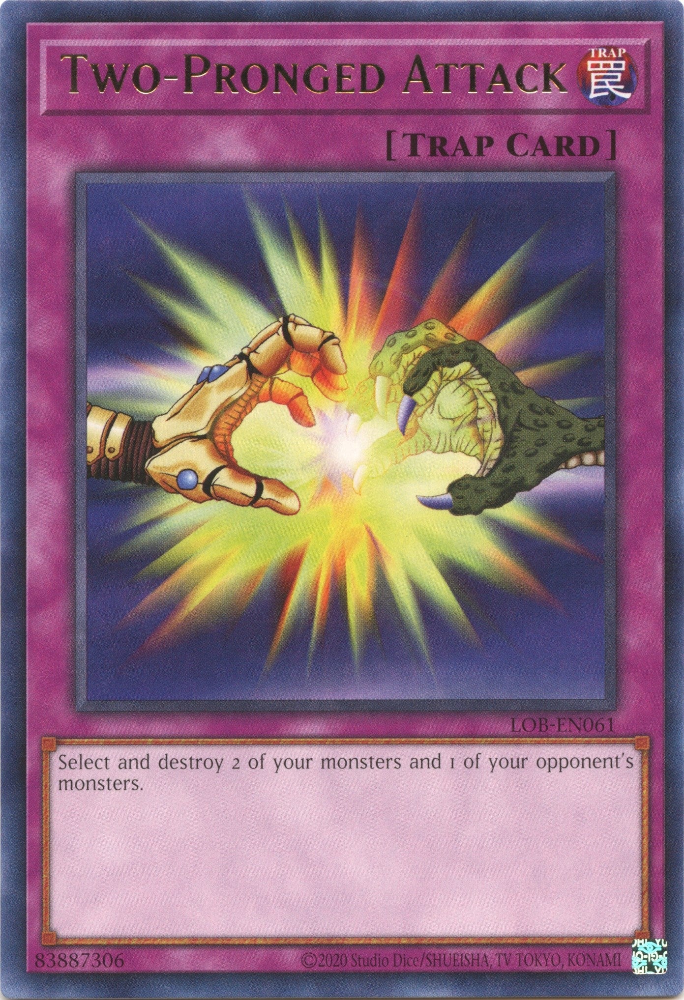 Image for Two-Pronged Attack (LOB-EN061) (Legend of Blue Eyes White Dragon (25th Anniversary Edition)) - YuGiOh