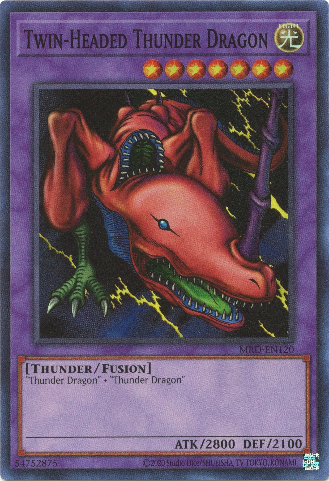 Image for Twin-Headed Thunder Dragon (MRD-EN120) (Metal Raiders (25th Anniversary Edition)) - YuGiOh