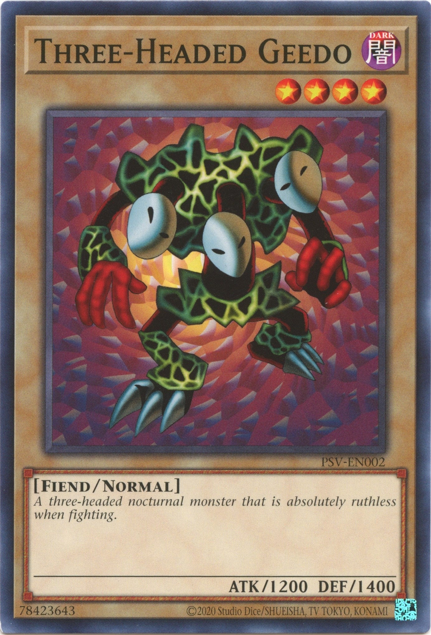Image for Three-Headed Geedo (PSV-EN002) (Pharaoh's Servant (25th Anniversary Edition)) - YuGiOh