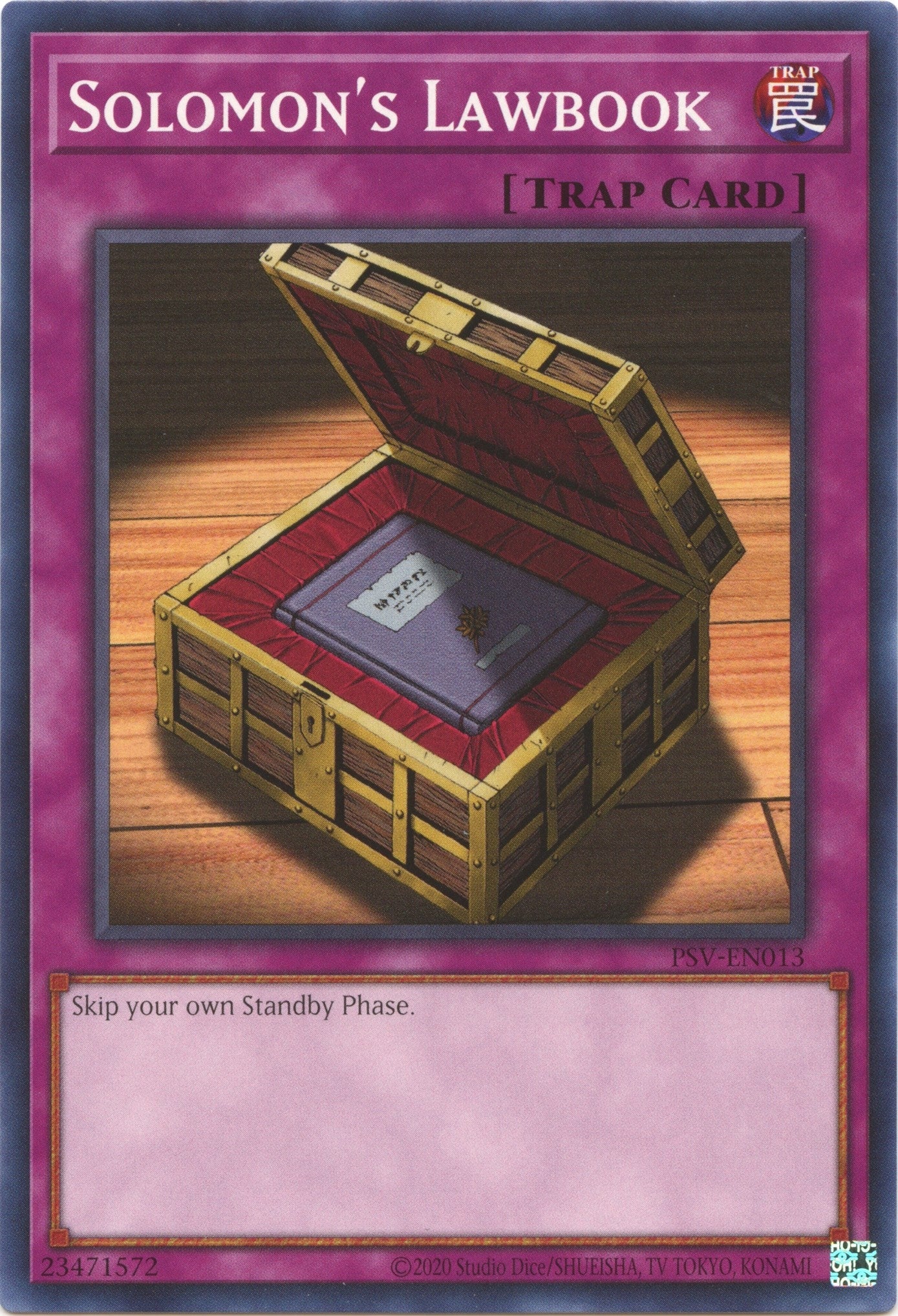 Image for Solomon's Lawbook (PSV-EN013) (Pharaoh's Servant (25th Anniversary Edition)) - YuGiOh