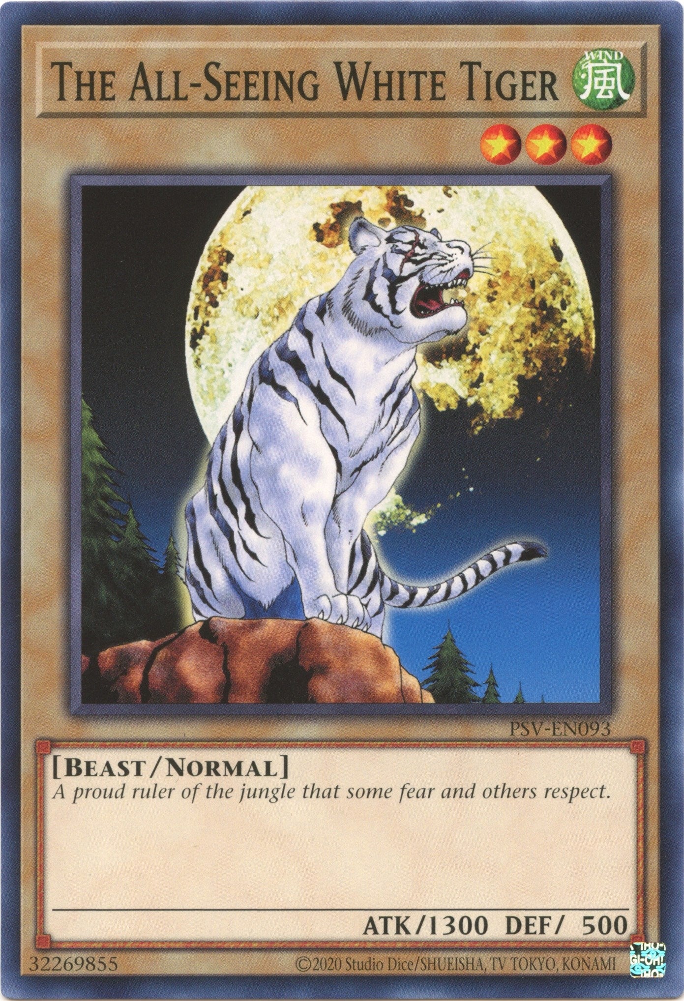 Image for The All-Seeing White Tiger (PSV-EN093) (Pharaoh's Servant (25th Anniversary Edition)) - YuGiOh