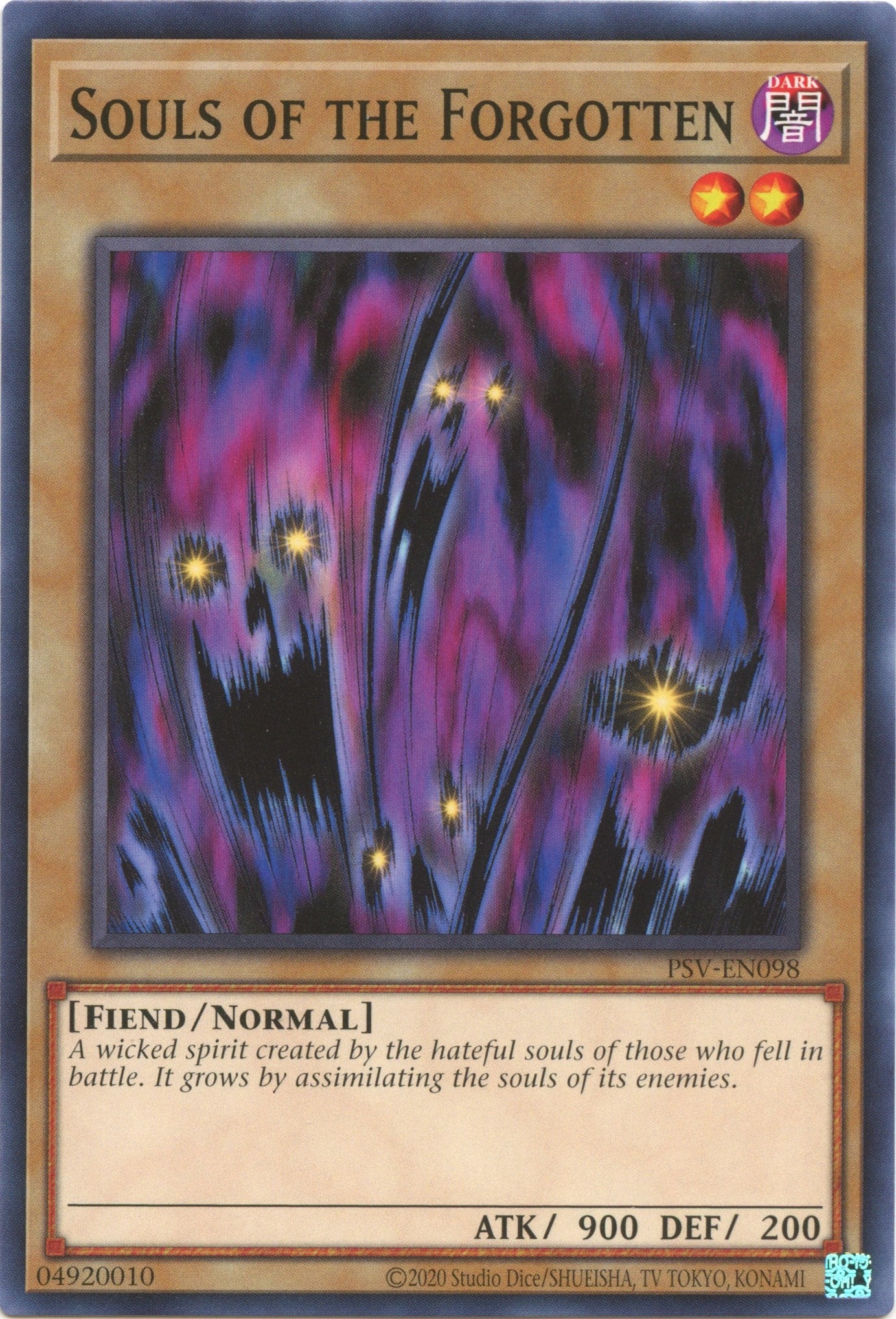 Image for Souls of the Forgotten (PSV-EN098) (Pharaoh's Servant (25th Anniversary Edition)) - YuGiOh