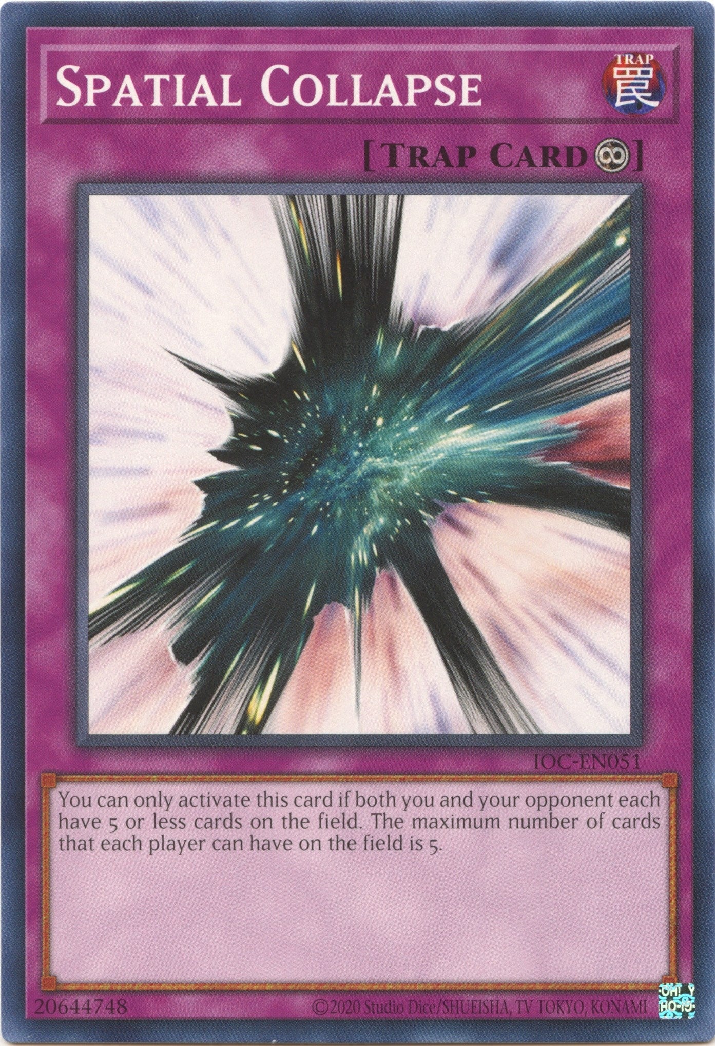 Image for Spatial Collapse (IOC-EN051) (Invasion of Chaos (25th Anniversary Edition)) - YuGiOh