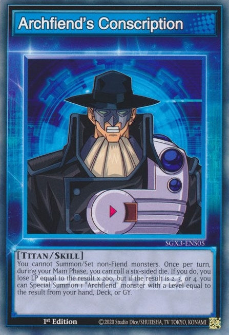 Image for Archfiend's Conscription (SGX3-ENS05) (Speed Duel GX: Duelists of Shadows) - YuGiOh