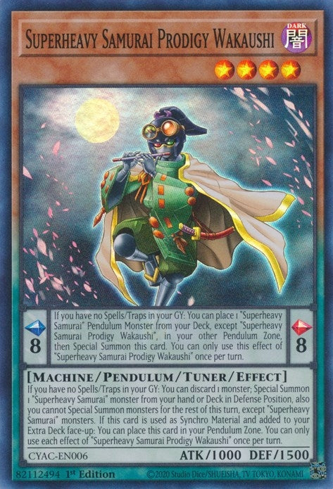 Image for Superheavy Samurai Prodigy Wakaushi (CYAC-EN006) (Cyberstorm Access) - YuGiOh