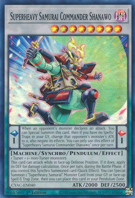 Image for Superheavy Samurai Commander Shanawo (CYAC-EN040) (Cyberstorm Access) - YuGiOh