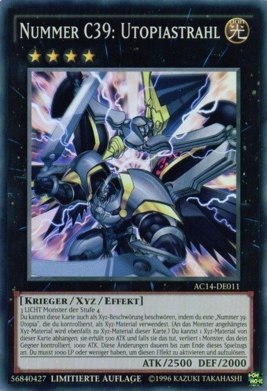 Image for Number C39: Utopia Ray (German) - "Nummer C39: Utopiastrahl" (AC14-DE011) (Advent Calendar 2014 (Adventskalender ZEXAL-Edition)) - YuGiOh