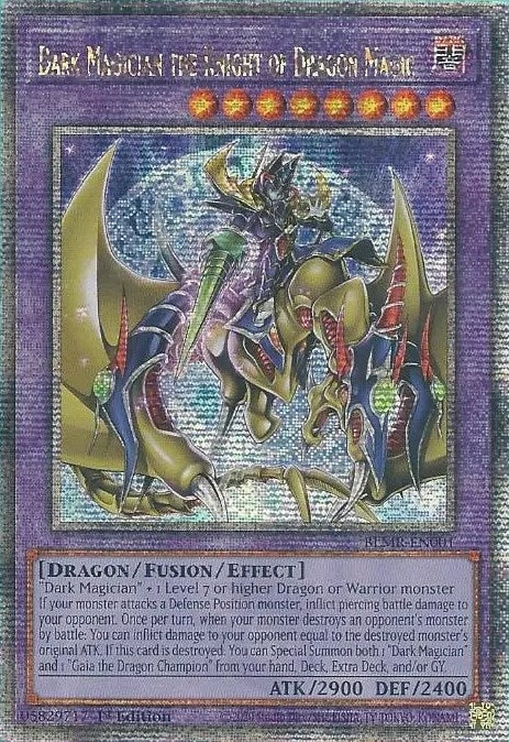 Image for Dark Magician the Knight of Dragon Magic (Quarter Century Secret Rare) (BLMR-EN001) (Battles of Legend: Monstrous Revenge) - YuGiOh