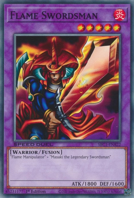 Image for Flame Swordsman (SBC1-ENB22) (Speed Duel: Streets of Battle City) - YuGiOh