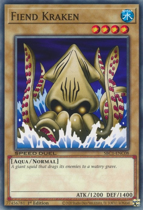 Image for Fiend Kraken (SBC1-ENC08) (Speed Duel: Streets of Battle City) - YuGiOh