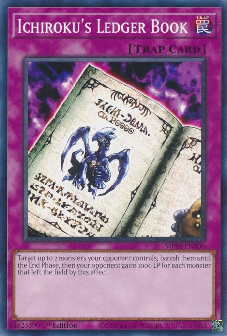 Image for Ichiroku's Ledger Book (MP23-EN108) (25th Anniversary Tin: Dueling Heroes Mega Pack) - YuGiOh