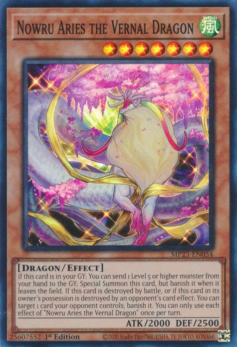Image for Nowru Aries the Vernal Dragon (MP23-EN054) (25th Anniversary Tin: Dueling Heroes Mega Pack) - YuGiOh