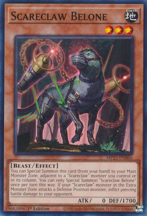 Image for Scareclaw Belone (MP23-EN066) (25th Anniversary Tin: Dueling Heroes Mega Pack) - YuGiOh