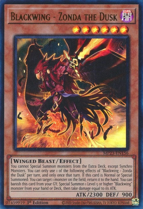 Image for Blackwing - Zonda the Dusk (MP23-EN156) (25th Anniversary Tin: Dueling Heroes Mega Pack) - YuGiOh