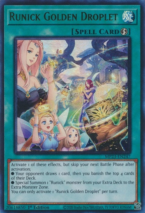 Image for Runick Golden Droplet (MP23-EN247) (25th Anniversary Tin: Dueling Heroes Mega Pack) - YuGiOh