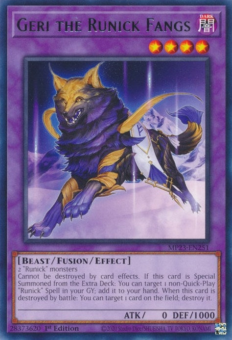 Image for Geri the Runick Fangs (MP23-EN251) (25th Anniversary Tin: Dueling Heroes Mega Pack) - YuGiOh