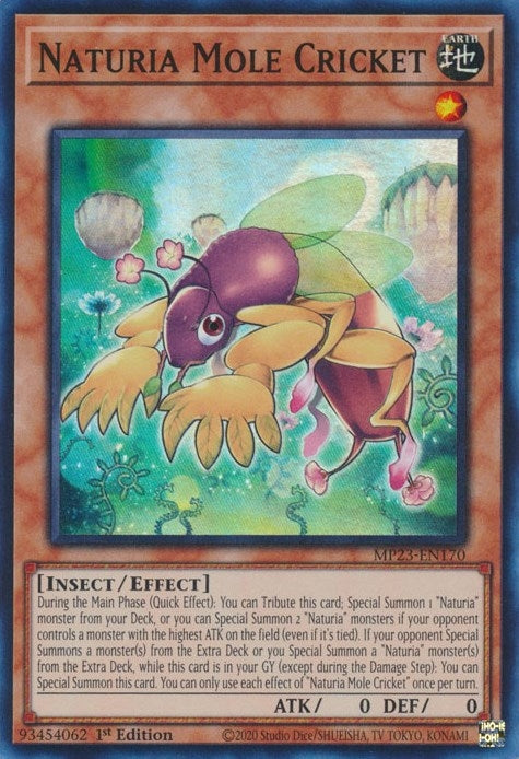 Image for Naturia Mole Cricket (MP23-EN170) (25th Anniversary Tin: Dueling Heroes Mega Pack) - YuGiOh