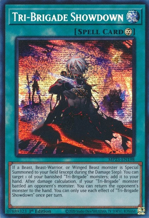 Image for Tri-Brigade Showdown (MP23-EN198) (25th Anniversary Tin: Dueling Heroes Mega Pack) - YuGiOh
