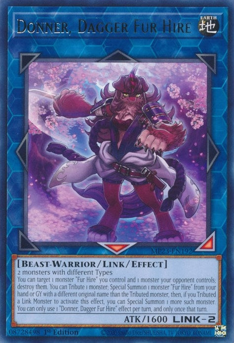 Image for Donner, Dagger Fur Hire (MP23-EN192) (25th Anniversary Tin: Dueling Heroes Mega Pack) - YuGiOh