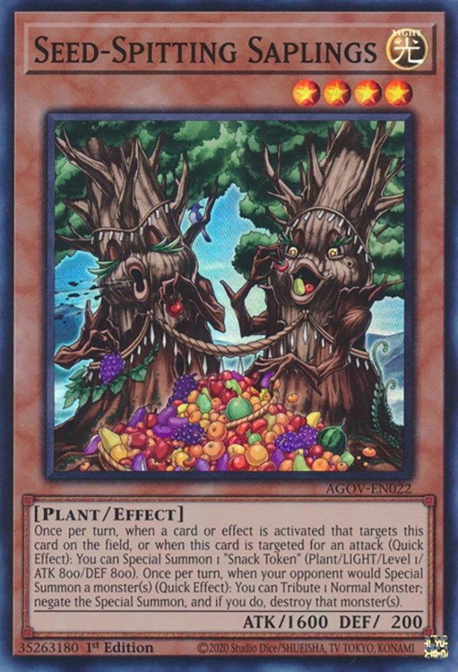 Image for Seed-Spitting Saplings (AGOV-EN022) (Age of Overlord) - YuGiOh