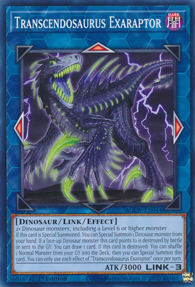 Image for Transcendosaurus Exaraptor (AGOV-EN044) (Age of Overlord) - YuGiOh