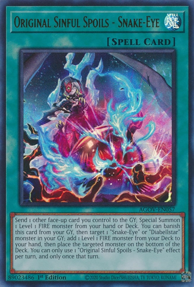 Image for Original Sinful Spoils - Snake-Eye (AGOV-EN057) (Age of Overlord) - YuGiOh
